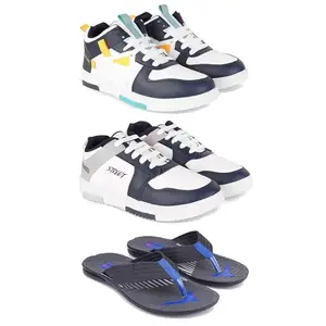 Men's Stylish Casual Shoes | Comfortable & Trendy Daily WearPremium Casual Shoes for MenGR-(3-Combo)-1074-1075-3132-7 Multicolor