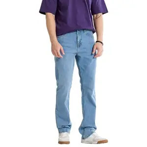 Snitch Casual Full Length Light Blue Straight Fit Jeans