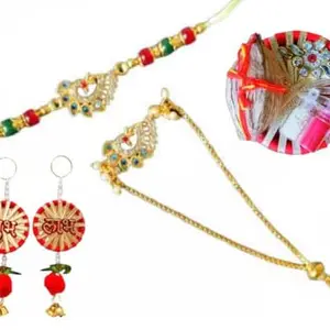 Traditional Rakhi For Bhai with thali and subh labh@19