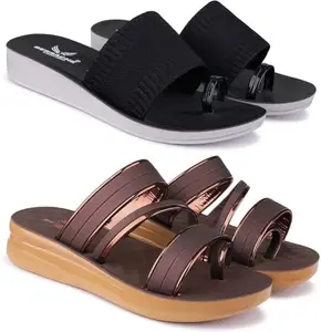 BERSACHE Extra Soft Classic Casual Slippers for Women with Regular wear | Ultra Soft & Flexibility Technology | HT-Slip(Com)-6151-6161 Multicolor