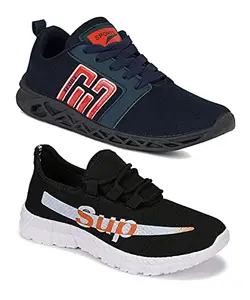 TYING Multicolor (9346-9164) Men's Casual Sports Running Shoes 8 UK (Set of 2 Pair)