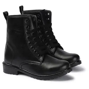 STRASSE PARIS Women's Derby Boots | Faux Leather, Trendy, Comfortable, Zipper & Buckle Boots