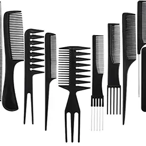 Famecia Beauty 10 Pcs Multipurpose Salon Hair Styling (41 * 25) cm Hairdressing hairdresser Barber Combs Professional Comb Kit