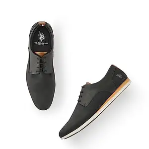U.S. POLO ASSN. CLEST Men's Black Smart Casual Shoes-(UK/8)(2FD22571Z01)