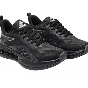 GO Ride Stride Black Sports Running Shoes for Men, Lightweight, Engineered for Speed and Stability, Sports Shoes for Men (Size 9)