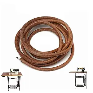 Retail Charms, Leather Treadle Belt for Sewing Machine Belt with Metal Hook (Brown) Pack of 1