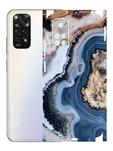 AtOdds - Redmi Note 11 Mobile Back Skin Rear Screen Guard Protector Film Wrap (Coverage - Back+Camera+Sides) (Floor Marble)