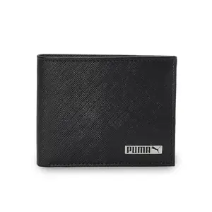 Puma Unisex-Adult Leather Emb. Wallet V2, Black (9105901)