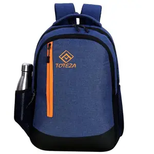 TOTEZA Multi-Compartment Laptop Backpack | 32L Water-Resistant Travel & School Bag for Men and Women | Padded Straps, Bottle Holder, Laptop Sleeve (Blue-1)