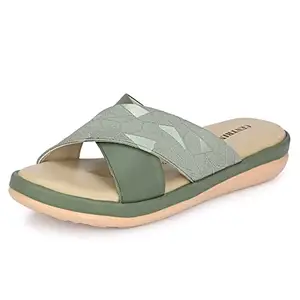 Centrino Olive Sandal for Women 2852-7