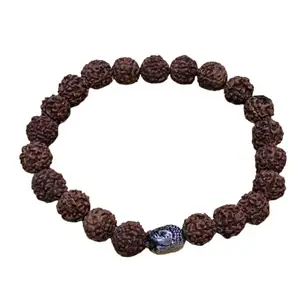 Rare Gems Gallery 5 Mukhi Rudraksha Bracelet Original Certified By IGL Stretchable Baslet With Buddha Blessings Of Lord Shiva ರುದ್ರಾಕ್ಷ Bracelet Excellent Round Shape Beads Handmade रुद्राक्ष ब्रेसलेट