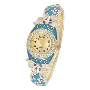 Jewels Galaxy Limited Edition Luxuria AD Butterfly Designer Stunning Green Charm Bracelet Jewellery For Women & Girls (SMNJG-WTC-9073)