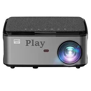 Play Play MP9 Pro Ultra-Modern HD Latest Android 4K 2k Inbuilt WiFi Bluetooth 4D Keystone Large Display for Home Office & Entertainment (8000 lm / Wireless / Remote Controller) Portable Projector (Black)