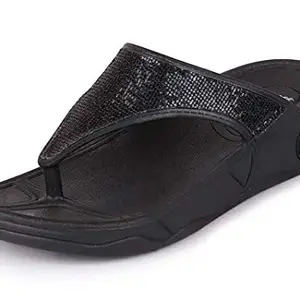 BATA Women's Slipper (Black_8 UK)