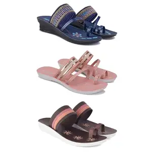 Women's Sandals | Lightweight | Stylish & Easy to Wear For Women's GR-SAN-(3-COMBO)-1953-1944-1990-5