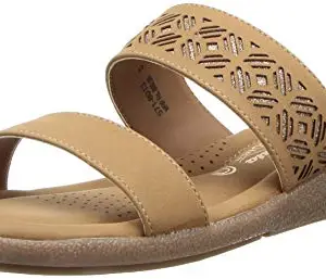 Bata Comfit Brio Mule Women Mule Slippers in Yellow Beige Gold