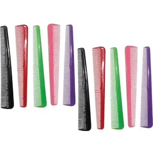 Hair Combs (Barber Comb (Pack of 10)) Multicolor Hairdressing Comb Fine and Wide Tooth Comb Tapering Barber Comb for Men and Women