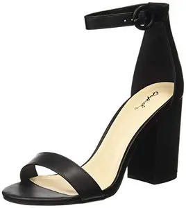 Qupid Women's Blk Pu Fashion Sandals - 6.5 UK/India (39.5 EU)(LAKE-01)