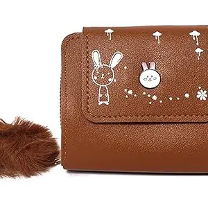 Lassie® Bi-Fold Pocket Wallet for Women/Girls (PREPOKBUBU) (Brown)