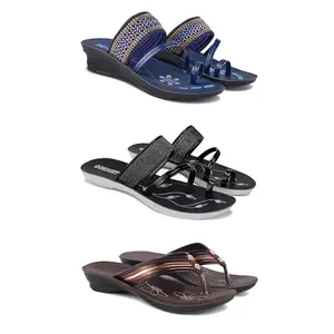 Women's Sandals | Lightweight | Stylish & Easy to Wear For Women's GR-SAN-(3-COMBO)-1953-1946-1955-5
