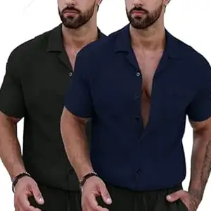 Lymio Shirt for Men || Casual Regular Fit Stylish Shirt || Available in Combo Pack of 2 (D-16-23)