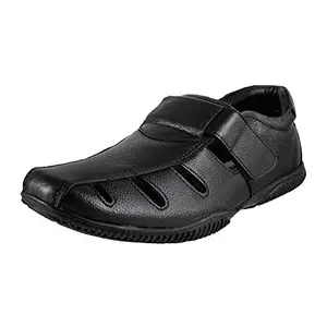 Mochi Mens Leather Black Sandals (Size (6 UK (40 EU))