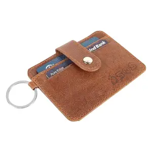 DSNS Card Holder for Men - Slim ATM Card Wallet for Men & RFID Credit Card Holder, Soft Genuine Leather, Non-Bulky Design, Ideal Gift for Men