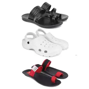 DRACKFOOT Men's Sandals | Lightweight Wear| Stylish & Easy to Wear For Men's GR-SAN-(3-COMBO)-3152-3122-3133-8