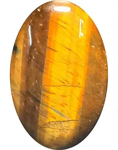 Aldomin Natural Energized Tiger Eye Stone Healing Crystal Cabochon For Pendant & Bracelets