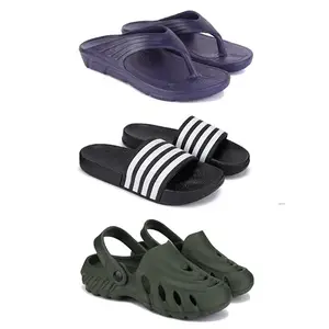 DRACKFOOT Men's Sandals | Lightweight Wear| Stylish & Easy to Wear For Men'S GR-SAN-(3-COMBO)-3153-3024-3137-9