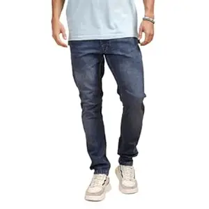 WROGN Men's Stretch Cotton Jeans | Solid | Slim Fit