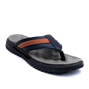 R-SWISS Men's Orthopaedic and Diabetic Super Fit Comfort Slipper, Flip-Flop, Slides and Casual Slipper for Mens with EVA Sole (Black)