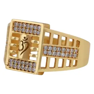 CHAMUNDA NOVELTY Golden Stainless Steel Artificial Ring for Men Stylish & Durable Fashion Jewelry,Trendy Casual & Accessory(CN-Ring-021-25)
