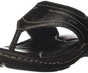 Lee Cooper Men Black Leather Outdoor Sandals-8 UK (41 EU) (8.5 US) (LC3019C)