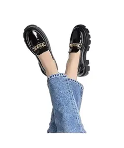 FF World Black Chain Detailed Loafers ? Fashion World?s Smart Casual Women?s Shoes | Style 5 | IND - 7 FFW_1985 SWFF - 7 1589