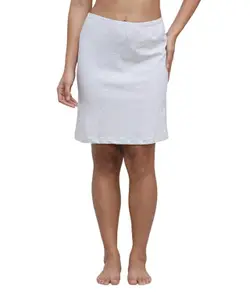 Women's Short Skirt Slip-Knee Length Cotton Innerwear Slip for Women
