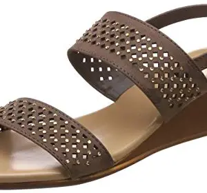 Bata Women's Wedge Heel Sandal - BROWN (6 UK) (7614133)