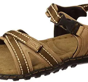 Woodland Men's Khaki Leather Sandal-7 UK (41 EU) (GD 2665117NW)