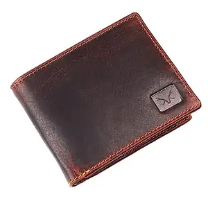 AL FASCINO Oil-Pull up Leather Bifold Wallet for Men Mens Wallets Bifold Leather Stylish Purse for Men RFID Wallet Purse for Men Genuine Leather Wallet Mens, Wallets for Men