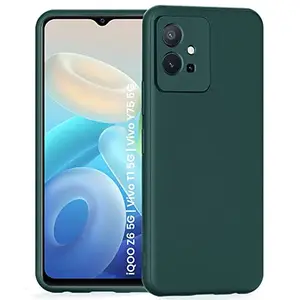 Generic Aviaaz Back Cover Vivo Y75 5G Scratch Proof | Flexible | Matte Finish | Soft Silicone Mobile Cover Vivo Y75 5G (Green)