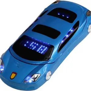 Snexian Rock Car Design Keypad Flip Phone with Dual Sim - Blue price in India.