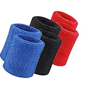R-LON Wrist Band and for Sweat Men Sports Cotton (Pack of 6)