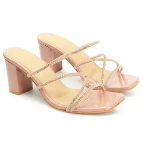 iconics Women Sandal,Peach,UK-4