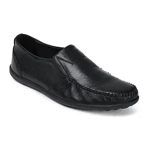 Zoom Shoes Moccasins for Men A2455 | Genuine Leather Slip On Shoes for Office and Casual Evenings | Lightweight & Flexible Leather Shoes with Handcrafted Design