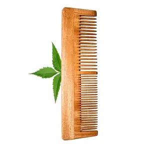 MICLAC Rosewood Comb for Women Wooden Dual Tooth Comb | For Hair Growth: Natural Detangling & Shine, Pack of 1
