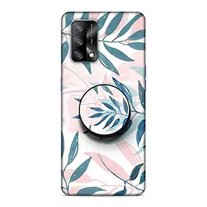 Screaming Ranngers Screaming Ranngers Designer Printed Hard Matt Finish Mobile Case Back Cover with Mobile Holder for Oppo F19 (Flower/Leaves)