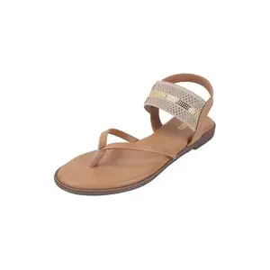 Metro Women's Beige Embellish Fashion Sandals UK/3 EU/36 (33-1184)
