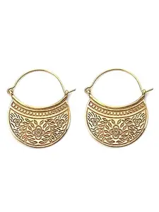Naqqashi Chandbali Gold-Plated Brass Chandbalis Earrings By Studio One Love
