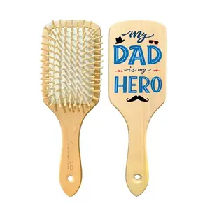 Allure Personalised Superhero Dad Print Paddle Hair Brush