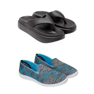 SPORTER Extra Soft Classic Casual wear with Ultra Soft Flexibility Technology flip-Flop Combo for Women's/Girl's(6109-3217)(6) Multicolor